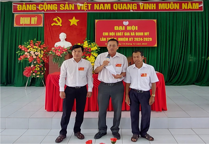 Ban chấp hành mới chi hội luật gia xã Định Mỹ